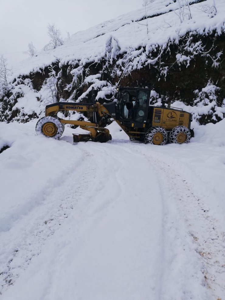 221 köy yolu kardan kapandı