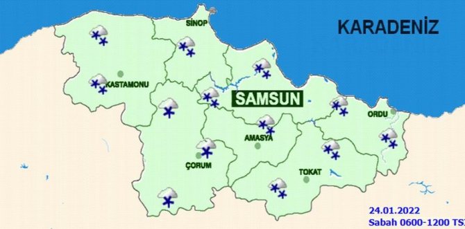 Samsun’a 1,5 günde 62,7 kilo yağış düştü