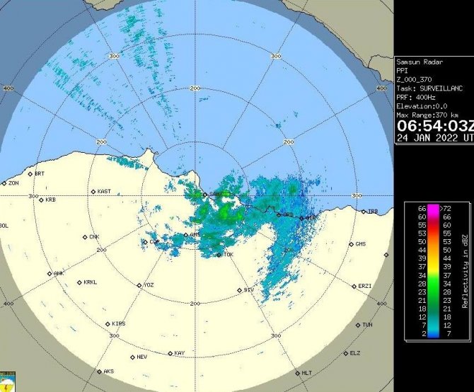 Samsun’a 1,5 günde 62,7 kilo yağış düştü