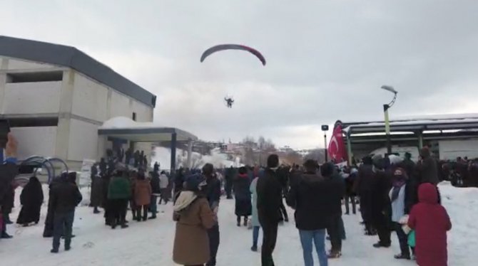 Giresun’da kar festivali renkli görüntülere sahne oldu