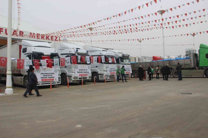 Şanlıurfa’dan sınır ötesine 13 tır insani yardım gönderildi