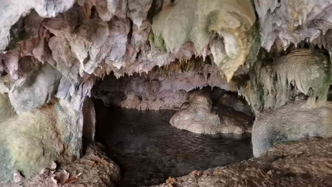 Hayvanlarını otlatırken binlerce yıllık mağarayı buldular