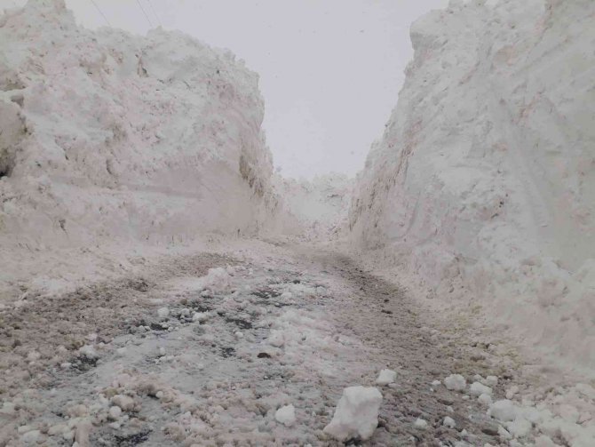 Doski Vadisi’nde kardan 5 metrelik tüneller oluştu