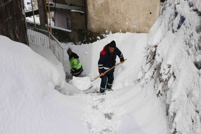 Bitlis Belediyesini karla mücadele çalışmaları