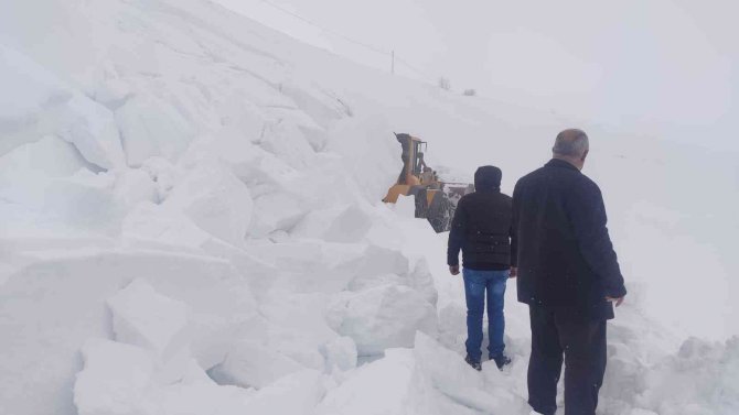 Bingöl’de yol açıldığı sırada çığ düştü