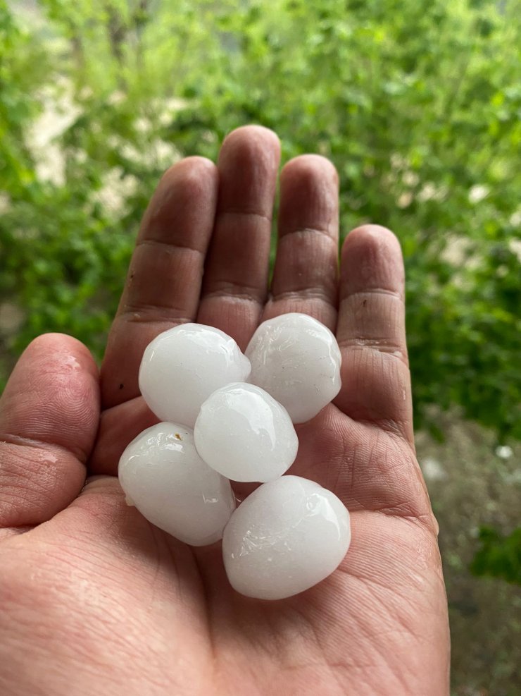 Adana'da dolu etkili oldu