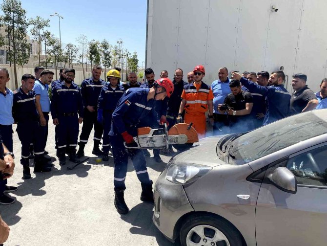 Konya İtfaiyesi’nden Filistinli itfaiyecilere eğitim