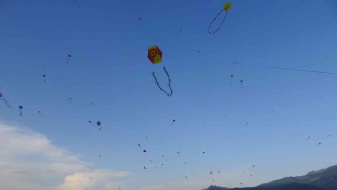 Osmaniye’de gökyüzü uçurtmalarla renklendi