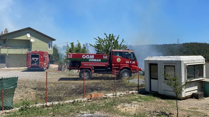 Korkutan orman yangını: Alevler evlerin bahçesine sıçradı