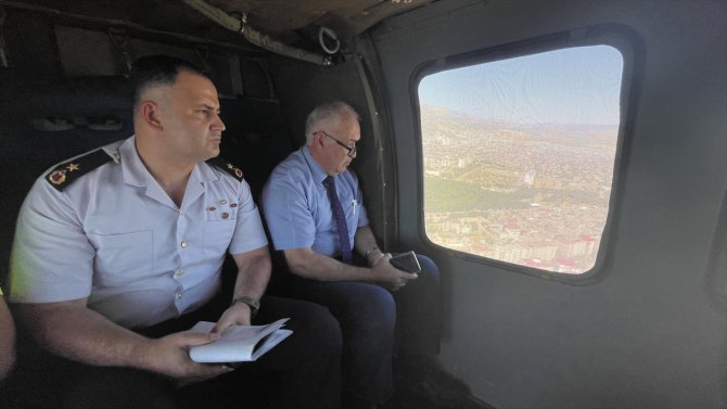 Kahramanmaraş'ta helikopter destekli trafik denetimi
