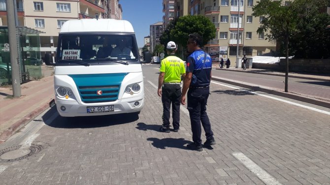 Seydişehir'de dolmuşlar denetlendi