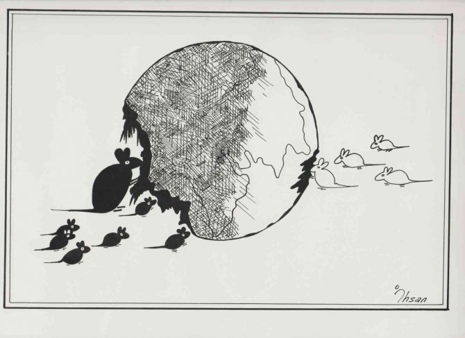 Okuduğu kitaplardan ilham alarak resimler çiziyor