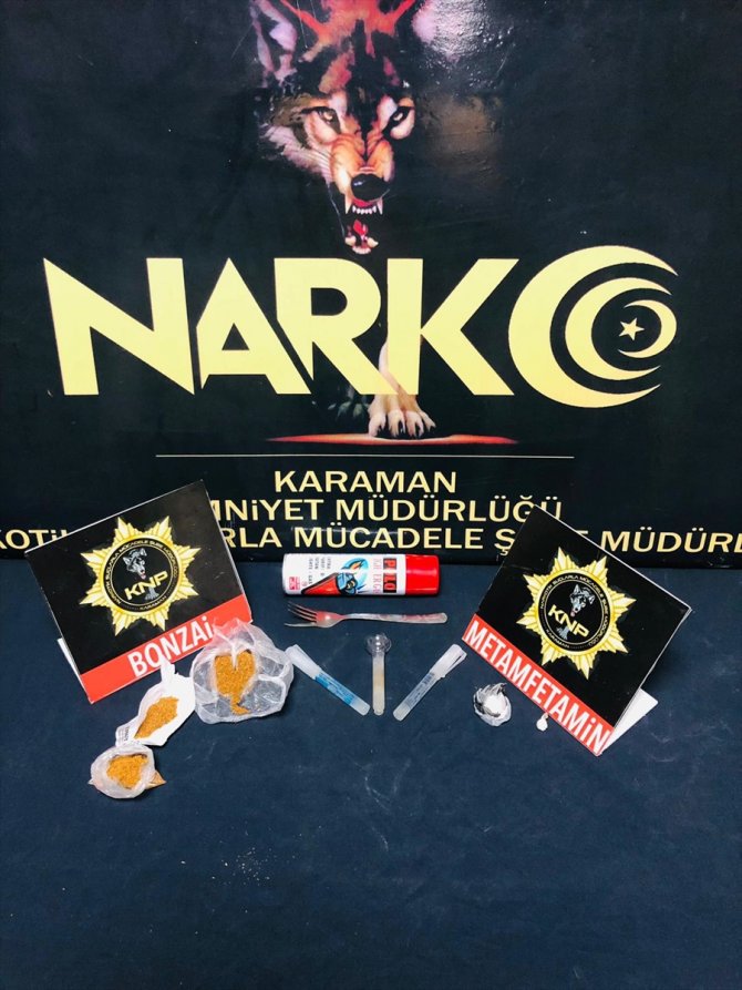 Karaman'da düzenlenen uyuşturucu operasyonunda bir şüpheli tutuklandı