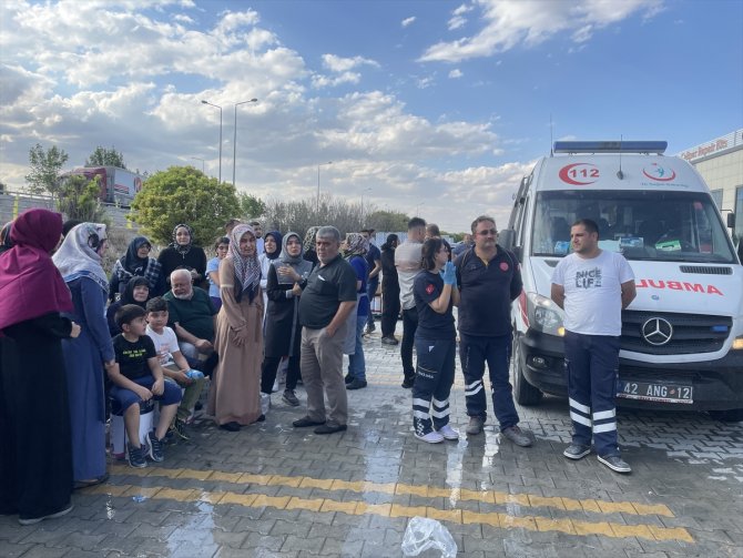 Konya'da boya fabrikasında çıkan yangın söndürüldü