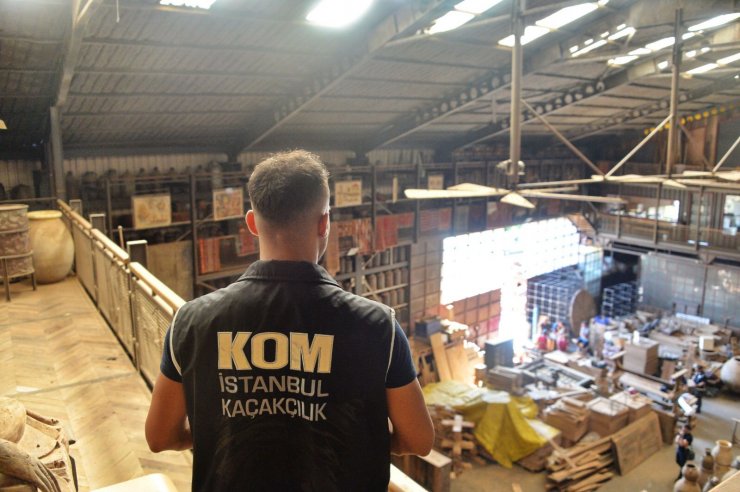 Beykoz'da 10 TIR dolusu tarihi eser ele geçirildi