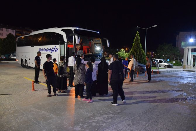 Konya'da gurbetçilerin geri dönüş hüznü
