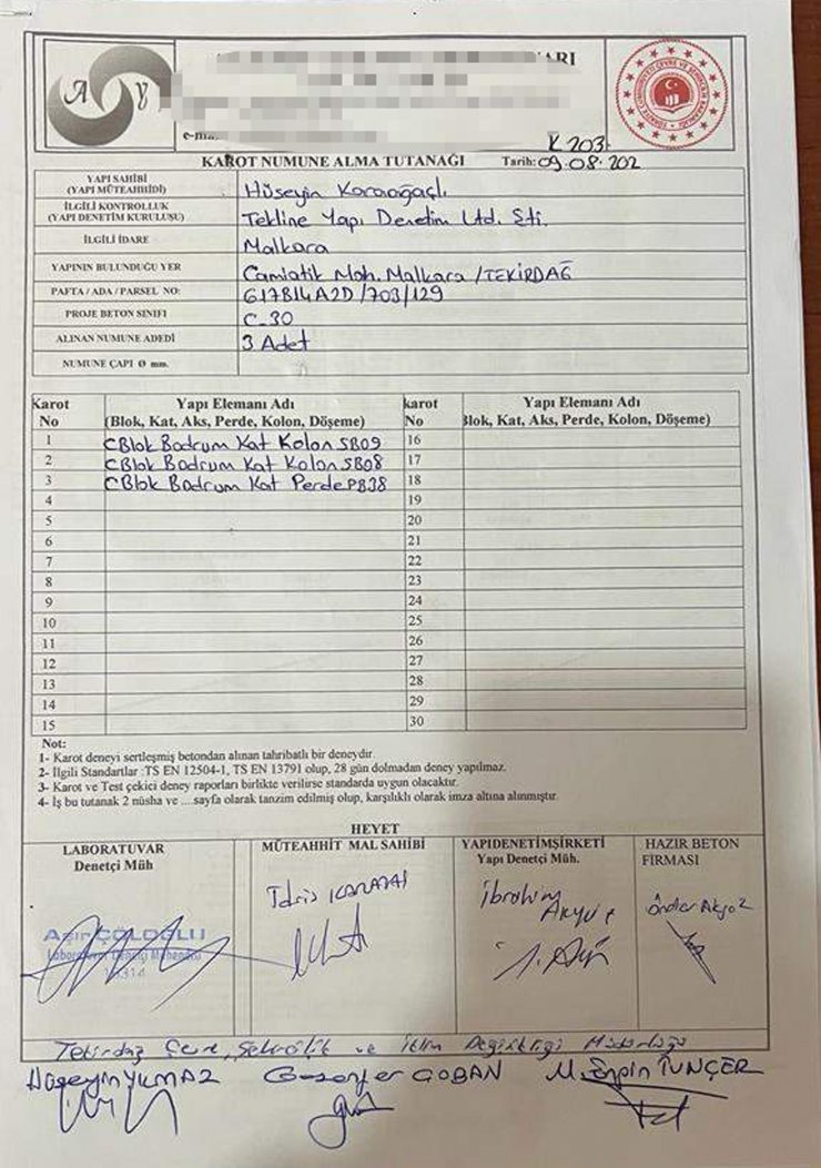 27 dairelik inşaat için 'sağlam' raporu verilen beton, 'kullanılamaz' çıktı