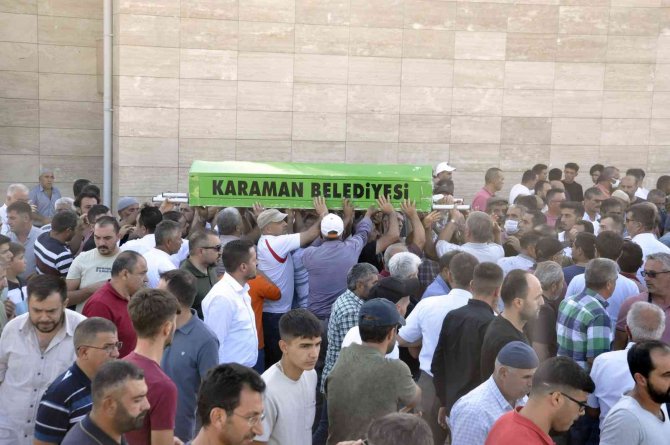 Karaman’da aracıyla baraj gölüne uçan sürücü son yolculuğuna uğurlandı