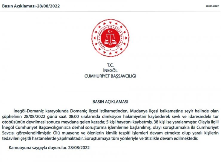 Tur otobüsü devrildi! 5 ölü, 38 yaralı