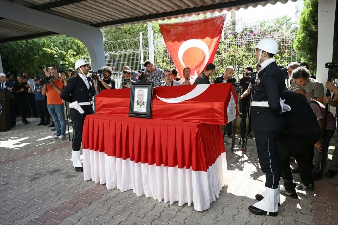 Mersin'de şehit polis memuru Sedat Gezer için cenaze töreni düzenlendi