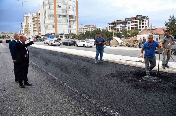 Selçuklu'nun önemli bir güzergahı oluşturan yolda asfalt kalitesi arttı