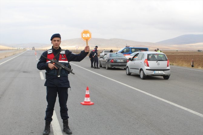 Konya'da helikopter destekli trafik denetimi