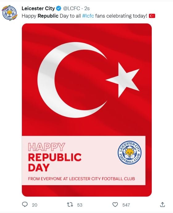 Dünyadan Türkiye’ye Cumhuriyet Bayramı kutlamaları