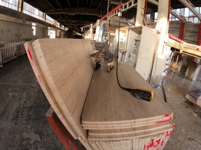 Konya'daki ocaklardan çıkarılan traverten taşı, en fazla ABD'ye gönderiliyor