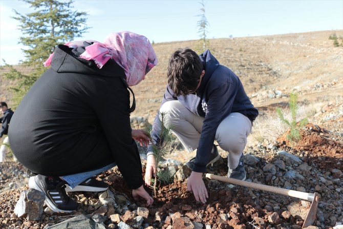Konya'da 24 Kasım Öğretmenler Günü dolayısıyla fidan dikme etkinliği yapıldı