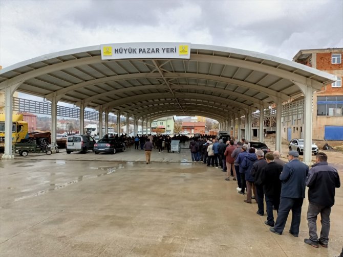 Konya'da sağanak altında şükür duası yapıldı