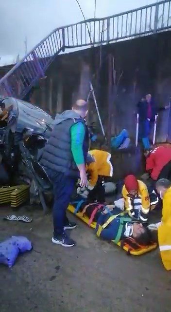 Rize'de 2 gencin öldüğü kaza, kamerada