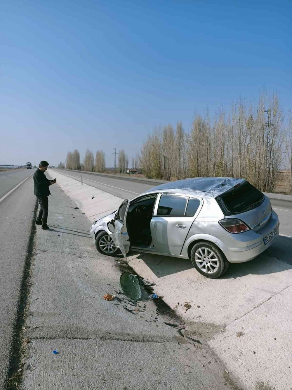 Konya’da kontrolden çıkan otomobil takla attı! Kazada 1'i bebek 6 kişi...