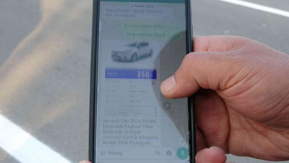 Araç kiralamak isterken dolandırıldı