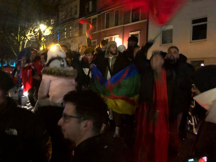 Faslılar, Köln’de tur sevincini büyük coşkuyla kutladı