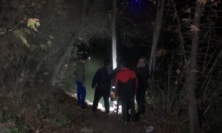 Hafif ticari araç dereye uçtu, sürücü hayatını kaybetti