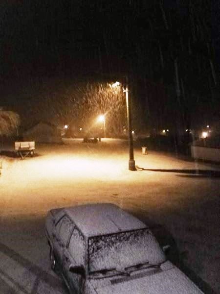 Konya'nın ilçesinde yüksek kesimlere kar yağdı