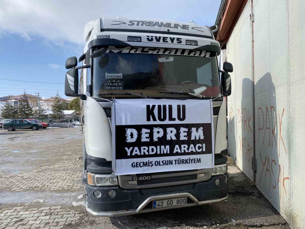 Konya'nın o ilçesinden deprem bölgesine 48 kamyon yardım