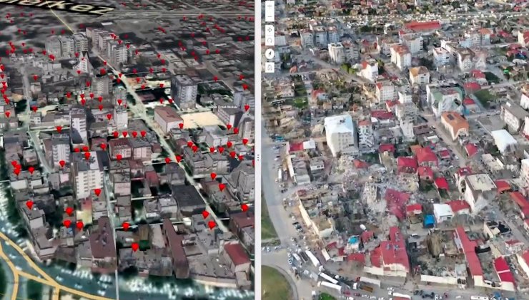 Uydu görüntüleri ve İHA'lar ile hasar tespit çalışması