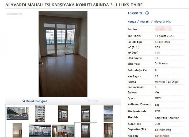 Konya’da fahiş fiyatla evleri kiraya verenlere ceza yağacak! İşte o ilanlar