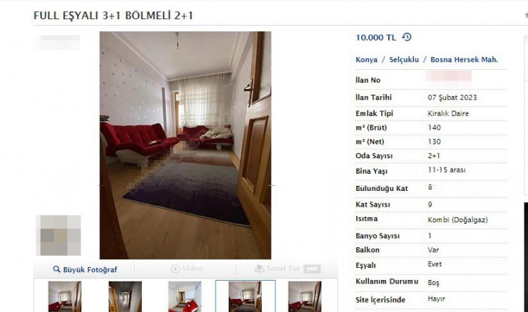 Konya’da fahiş fiyatla evleri kiraya verenlere ceza yağacak! İşte o ilanlar