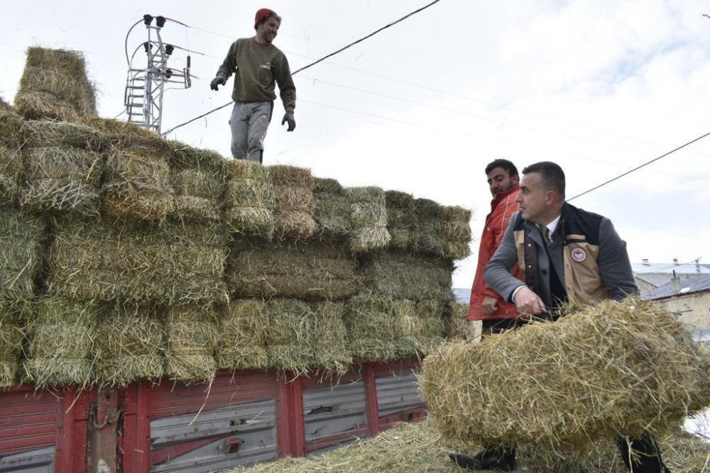 Bayburt'ta çiftçilerin deprem bölgesine yem desteği devam ediyor