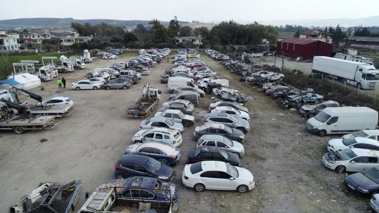 Deprem sonrası hurdaya dönen, havadan görüntülendi