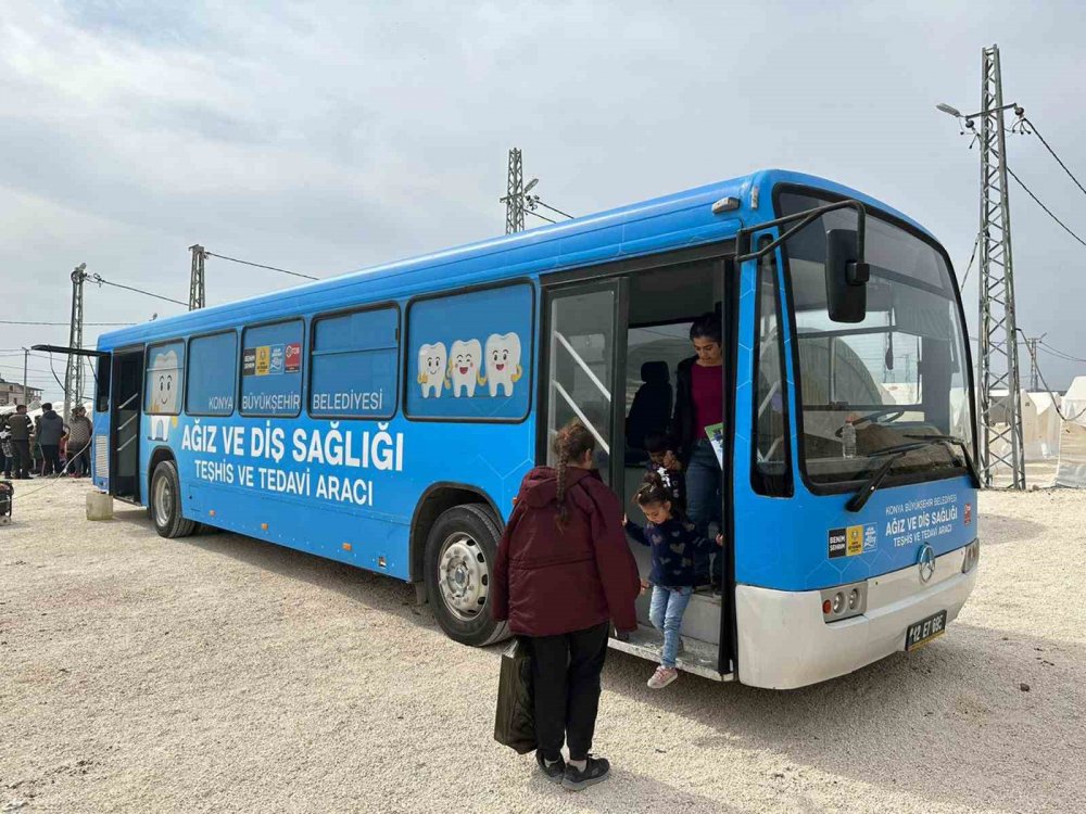 Konya Mobil Diş Aracı Hatay’da hizmet vermeye başladı