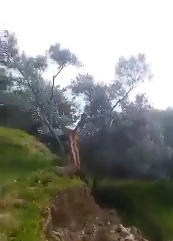 Fay ikiye böldüğü ağacı 10 metre taşıdı