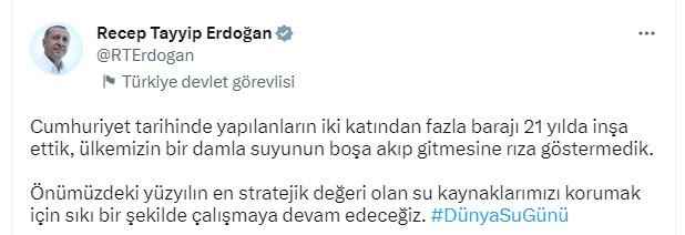 Cumhurbaşkanı Erdoğan'dan 'İki katını inşa ettik!' mesajı