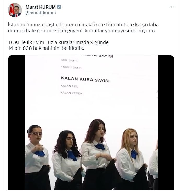 Bakan Kurum: İstanbul’u afetlere karşı daha dirençli hale getireceğiz