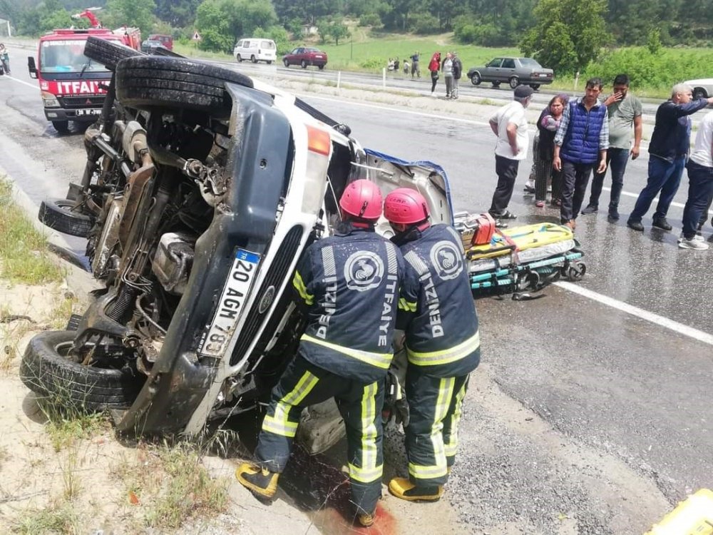 Diş tedavisinden dönen çifti taşıyan araç takla attı: 1 ölü, 1 yaralı