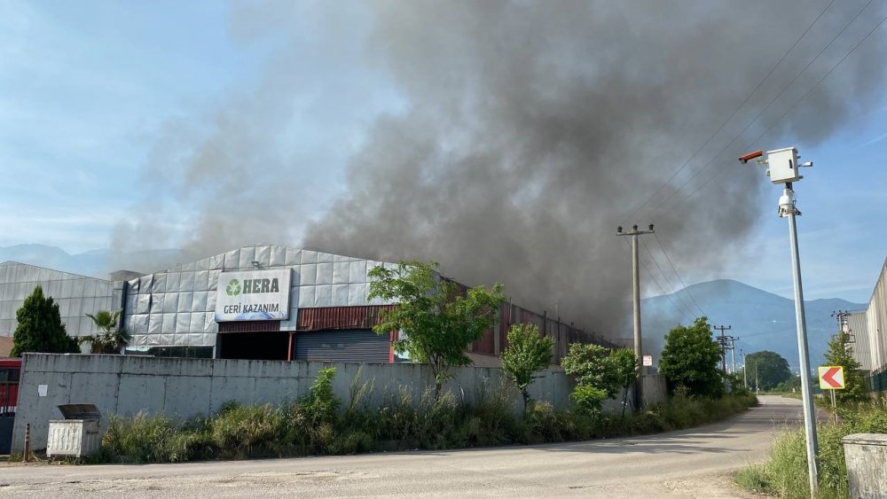 Kocaeli’de fabrika yangını