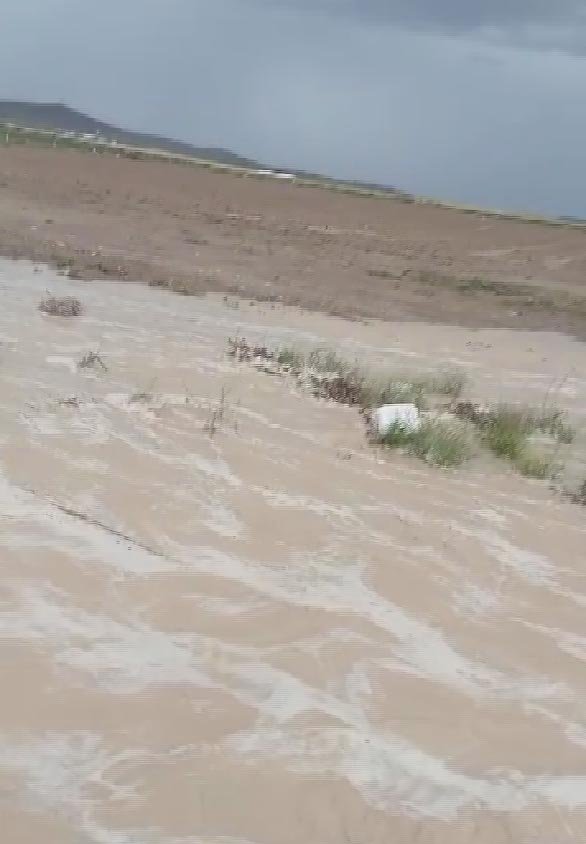 Konya'da ekili araziler su altında kaldı