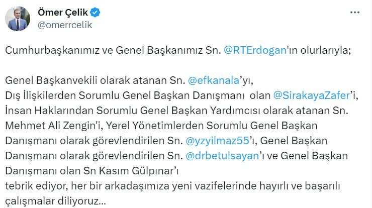 AK Parti’li Çelik: Kiralarla ilgili şikayetleri yakından takip ediyoruz
